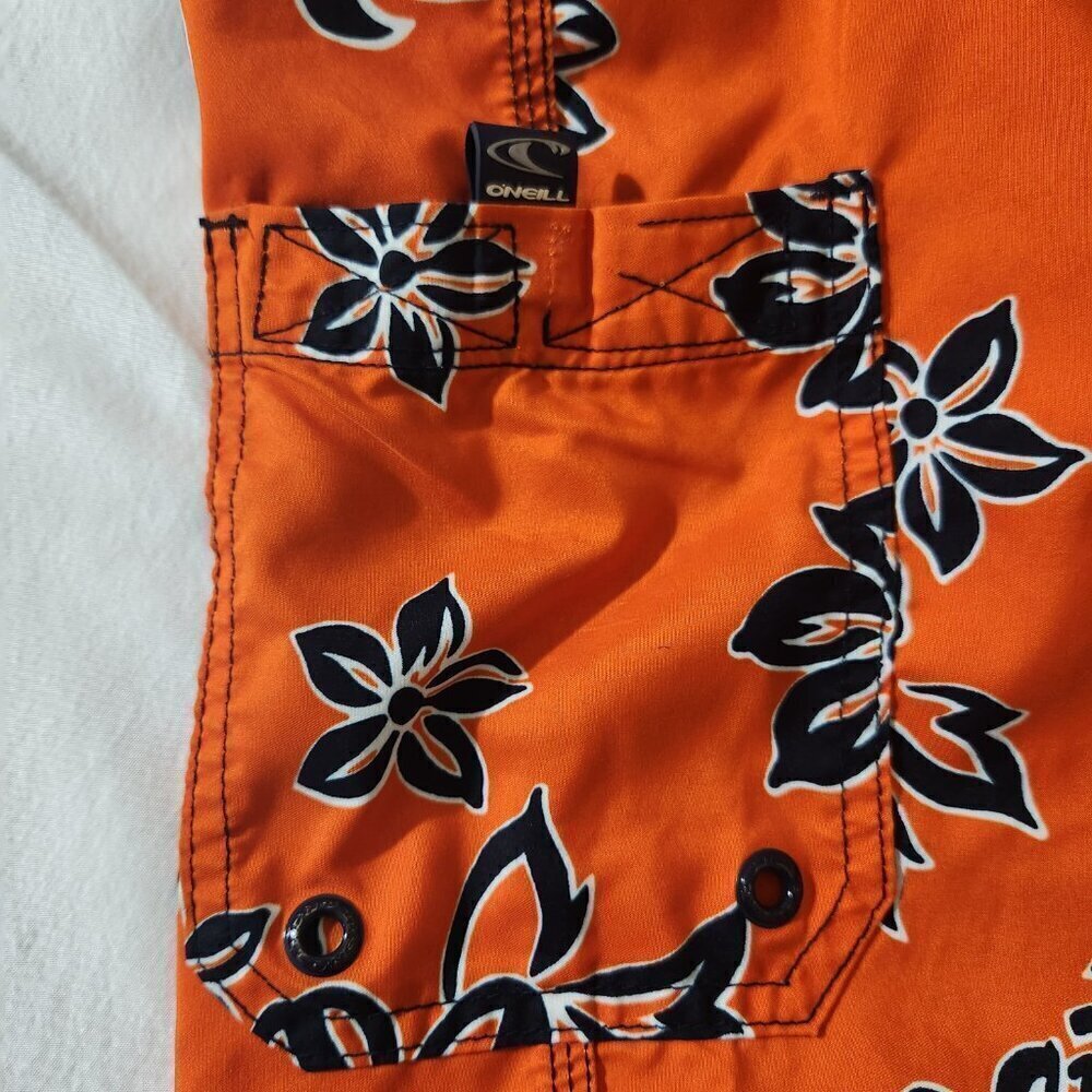 O'NEILL Men's 21 Inch Size M Floral Print Drawstring Boardshorts Beach Cruise - Picture 4 of 14